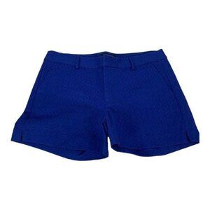 Banana Republic Womens Textured Blue Shorts Size 10 Cotton Blend
